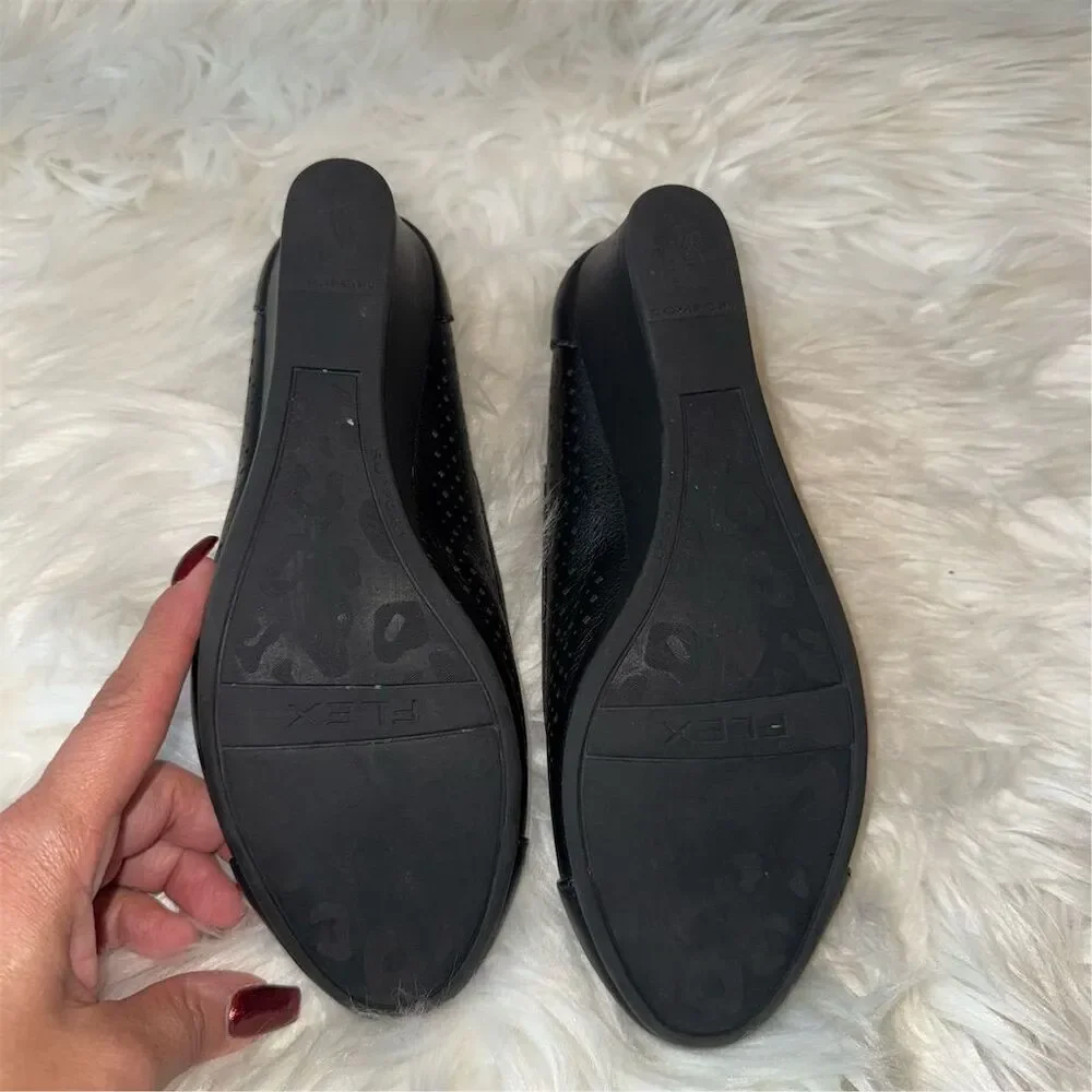 LifeStride Women's Soft System Black‎ Slip-On Wedge Shoes Size 6.5 Casual Flex